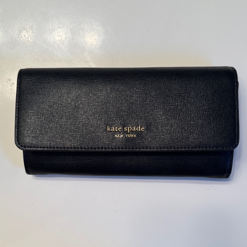 Kate Spade Black Leather Clutch